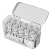 WEISUYUUS Desktop Cable Storage Box 10 Compartments High Capacity Clear Organizers Portable Accessory for Home Office Desk view 4