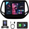 10.2 Inch Car Stereo Radio for Jeep Compass 2017-2020 Touchscreen with Wireless CarPlay Android Auto,[4GRAM 32GROM] Android 13 Player Radio with Bluetooth,5GWiFi,SWC,Mirror Link, GPS view 1