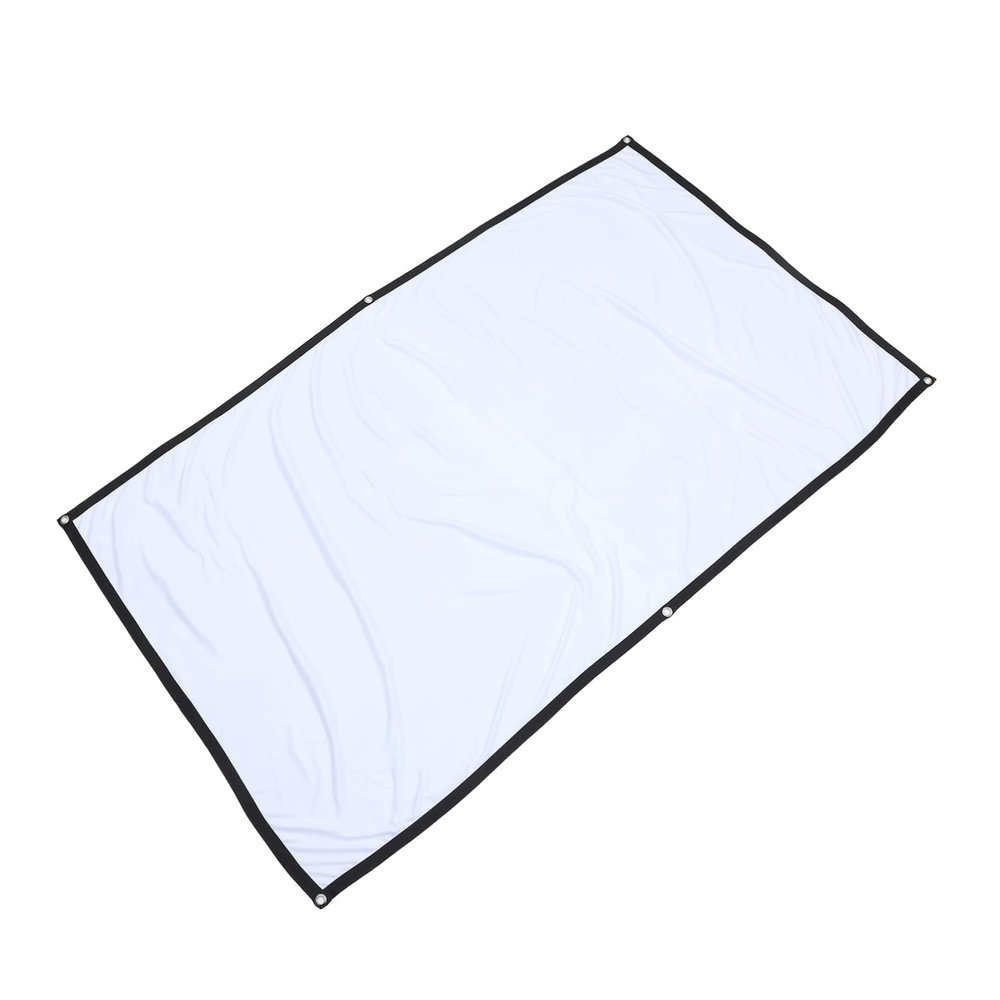 Angoily Polyester Folding Projector Screen Set Home Theater Screen for Movie Projection