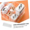 Angoily Compartment Cable Management Box Durable Plastic Storage Organizer for Data Cables Neat Sundries Organizer with Easy Access for Use view 4