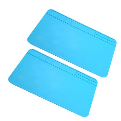 NUOBESTY 2pcs Soldering Mat Heat Resistant Parts Mat Repair Pad Silicone Plate for Soldering Stations