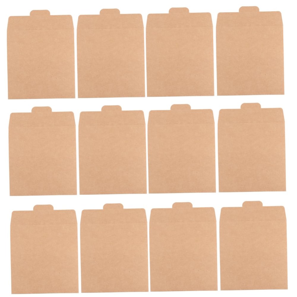 OUNONA 30pcs Kraft Paper Cd Dvd Sleeves Disc Paper Bag Kraft Cd Envelopes Simple Packaging