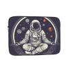 10 Inch Laptop Sleeve Bag Waterproof Shockproof Laptop Case Bag Astronaut Sitting in Yoga Chakra Computer Skin Bags Lightweight Tablet Carrying Case view 1