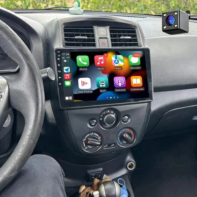 10.1 inch Android13 Car Radio Stereo for Nissan Versa Sedan 2015 2016 2017 2018 2019 Touch Screen W/Carplay & Android Auto GPS Bluetooth Wi-FI/Steering Wheel Control/AHD Camera [4GB+64GB]