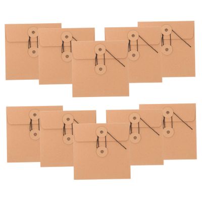 GANAZONO 10Pcs Paper CD Storage Bags CD Dvd Envelopes for Organizing Discs CD Dvd Packaging Easy Open for Home Office Use