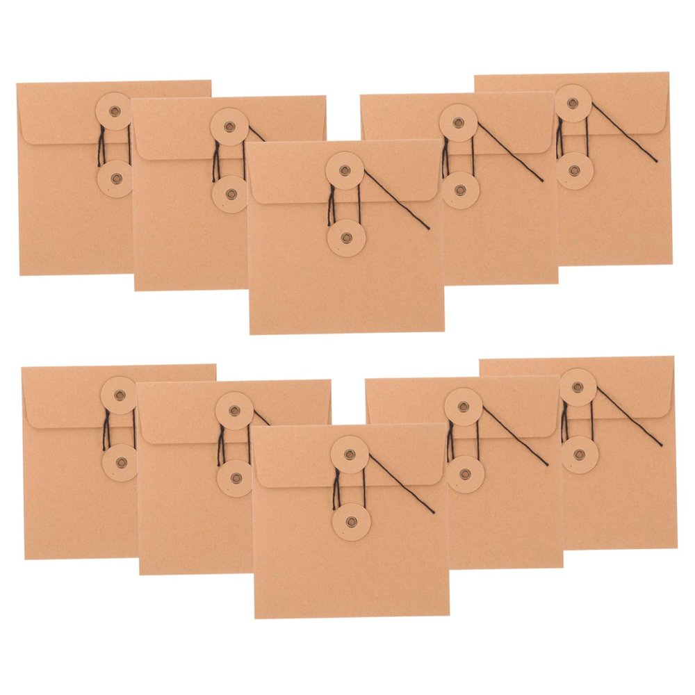 GANAZONO 10Pcs Paper CD Storage Bags CD Dvd Envelopes for Organizing Discs CD Dvd Packaging Easy Open for Home Office Use