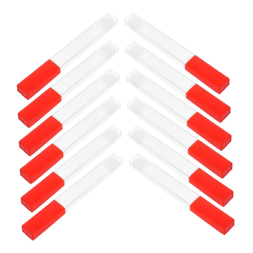 ULTECHNOVO 12 Pack Plastic Thermometer Protection Tube with Caps, Red