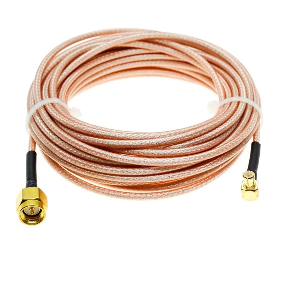 KUIQEO Video Connector RG316 MCX Male Right Angle to SMA Male Coax Extension Cable Jumper Pigtail coaxial Cable(20cm)