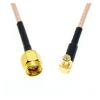 KUIQEO Video Connector RG316 MCX Male Right Angle to SMA Male Coax Extension Cable Jumper Pigtail coaxial Cable(20cm) view 3