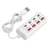 8 Port USB Extension Adapter with 4 USB and 4 Type C Adapter for Efficient Device Charging Tablet Laptop Mobile Phones view 1