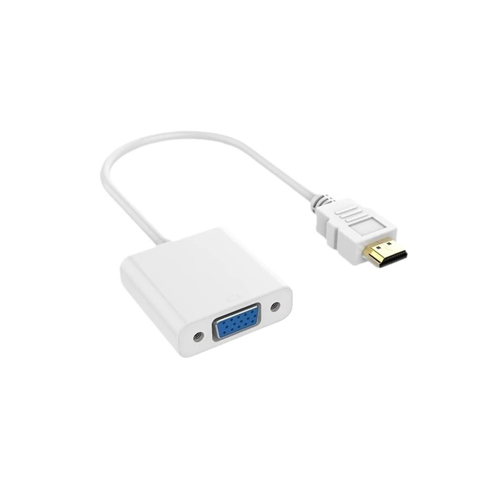LINGQE HD 1080P HDMI-Compatible to Adapter Digital Analog HDMI-Compatible Male to Famale Cable Converter for PC Tablet(White)