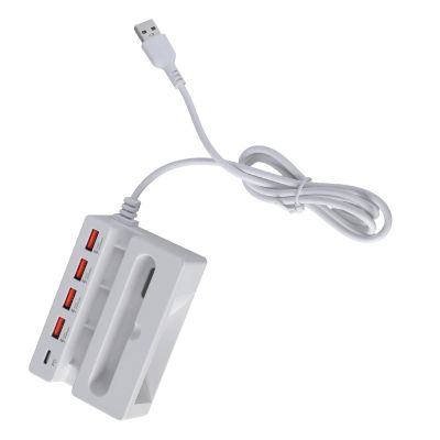 5 Port USB Charging Hubs with Phone Holder and Amplifiers for Home School and Travel Convenience