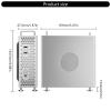 Aluminum Chassis Stand Case for Small Computer Host Optimized Heat Dissipation and High Strength Protections Shell view 3