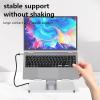 10 Port Laptop Docking Station and Folding Rising Base Holder and Comprehensive Device Protections Aluminum Stand view 3