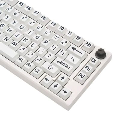 125PCS Black and White Keycaps Heat Sublimated for Mechanical Keyboards Multiple Keyboard Models Easy Installation