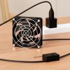 Automatic Temperature Sensing USB Cooling Fan 8cm 3 Speed Adjustable Thermostat for Router Game Console Heat Reduction view 2