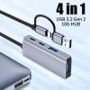 Fast Speed USB3.0/Type C Hubs 5Gbps Fast Data Transmission Adapter for Laptops Tablets and Smartphones view 4