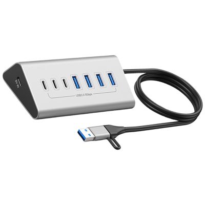 Type C Hubs USB Hubs 7/10 Port USB3.0 Splitter USB Hubs Adapter Expansion Docking Station Adapter for PC/Phone/Laptop