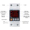 63A 230V Display Din Rail Adjustable Over Under Voltage Surge Protector Relay Over Current Protect Kwh Power watt Meter view 2