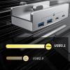 Aluminum Type C 4 Port USB 3.1 Hubs Phone Holder Power Adapter Splitter 10Gbps USB C Docking Hubs Aluminum Clamp Dock view 3