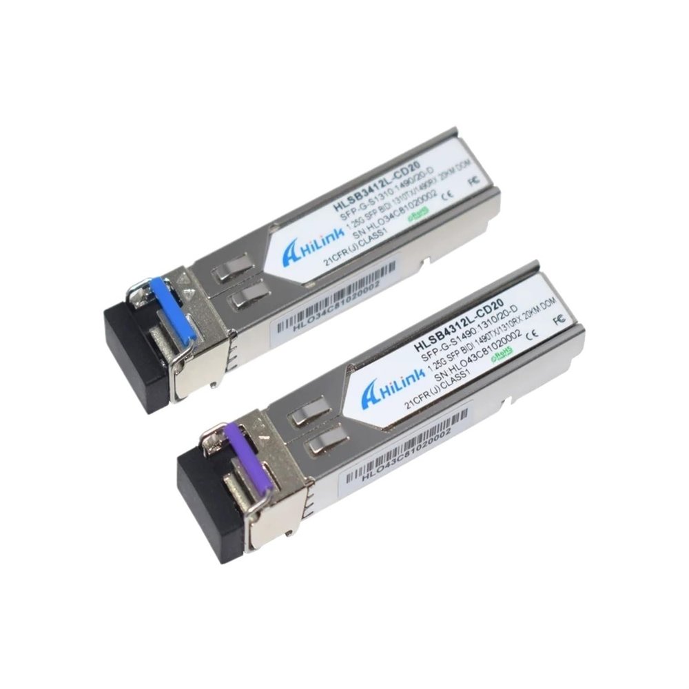 1000BASE DWM SFP T1310nm/R1490nm 20KM LC/SC SFP Transceiver DOM(1 pairs SC)