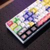 130Key Keycap Original Height Side Engraved Translucent Keycaps Heat Sublimated for Mechanical Keyboards view 3