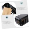ABS Cable Management Box with Wooden Cover Cord Organizer for Household Use Power Strip Storage Container Sturdy Design for Tidy Spaces view 4