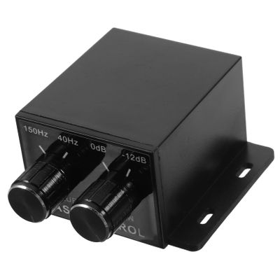 OUNONA Universal Bass Control Knob for Car Audio Amplifiers Adjustable RCA Volume Level Controller Compatible Motorcycle and Home Theater Systems