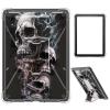 Case for iPad mini 7 A17 Pro 2024/iPad Mini 6 2021 8.3 Inch iPad mini 7th/6th Gen,Clear TPU Shockproof Stand Bumper Back Cover Transparent Case,Skull/Black view 1