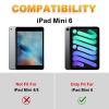 Case for iPad mini 7 A17 Pro 2024/iPad Mini 6 2021 8.3 Inch iPad mini 7th/6th Gen,Clear TPU Shockproof Stand Bumper Back Cover Transparent Case,Skull/Black view 2