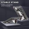 Case for iPad mini 7 A17 Pro 2024/iPad Mini 6 2021 8.3 Inch iPad mini 7th/6th Gen,Clear TPU Shockproof Stand Bumper Back Cover Transparent Case,Skull/Black view 3