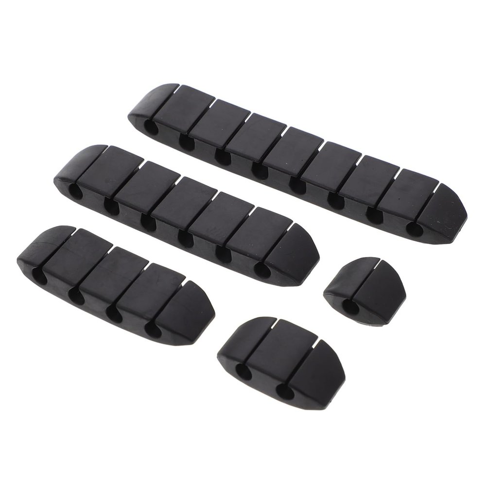 DIYEAH 5-Piece Cable Organizer Set Adhesive Wire Holders for USB Cables Multi-Hole Design for Desk Management Suitable for Home and Office Use