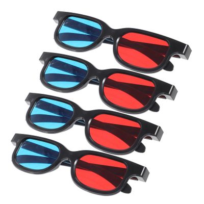 KALLORY 4pcs Glasses for Movies Projectors Tv Plastic Eyewear for Enhanced Viewing for Home Theater and Parties