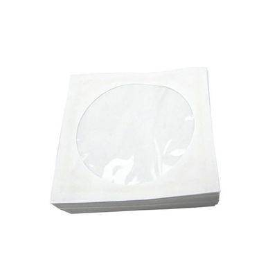DIYEAH 100 Pcs CD Paper Bags with Transparent Window Dvd Storage Holders for Organizing Discs at for Movies and Music