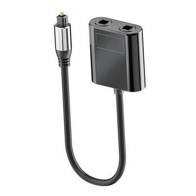 KALLORY Optical Fiber Splitter Out Portable Audio Splitter for Home Theater Tv Sound Bar Compact Design Supports Uncompressed Surround Sound Easy Connectivity