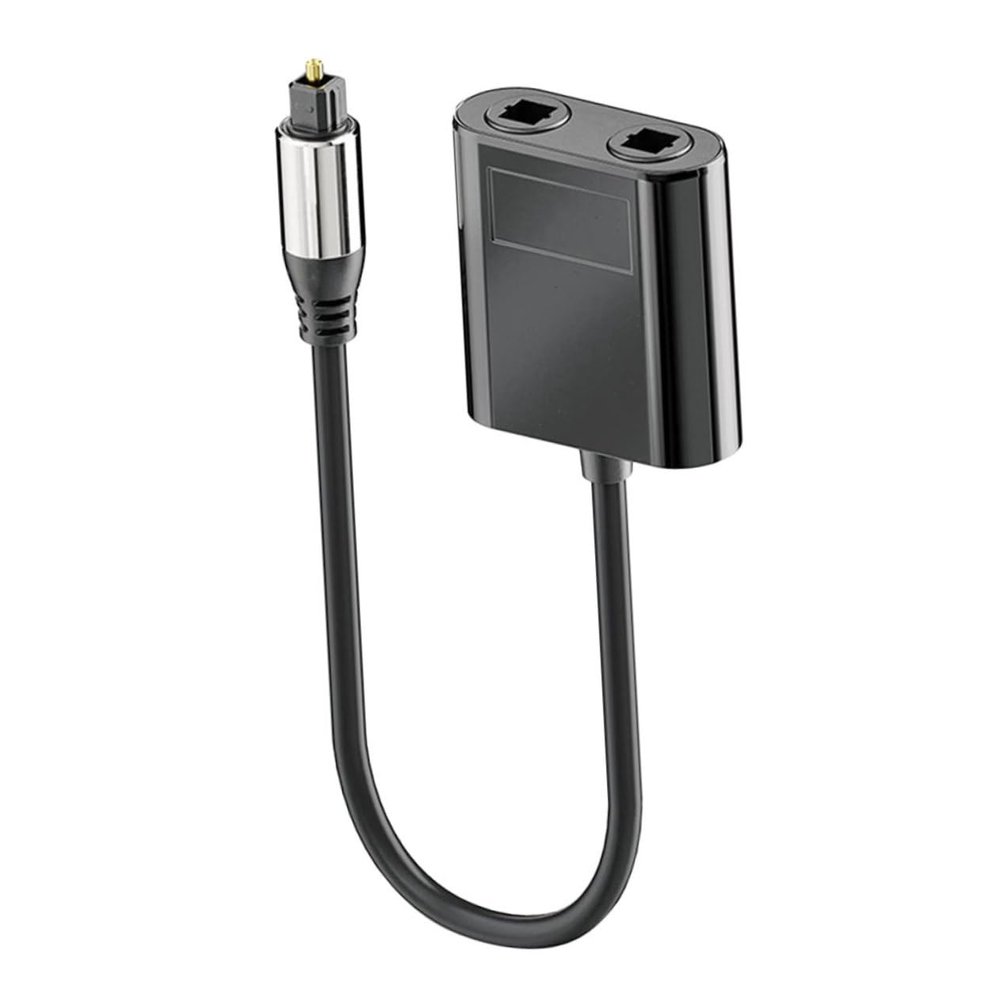 KALLORY Optical Fiber Splitter Out Portable Audio Splitter for Home Theater Tv Sound Bar Compact Design Supports Uncompressed Surround Sound Easy Connectivity