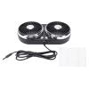 Dual Head Car USB Fan, 3 Speed DC 5V 360 Rotation Quiet Vehicle Cooling Fan for Sedans SUVs RVs Trucks, Suitable for sedans, SUVs, RVs and Trucks (Black) view 1