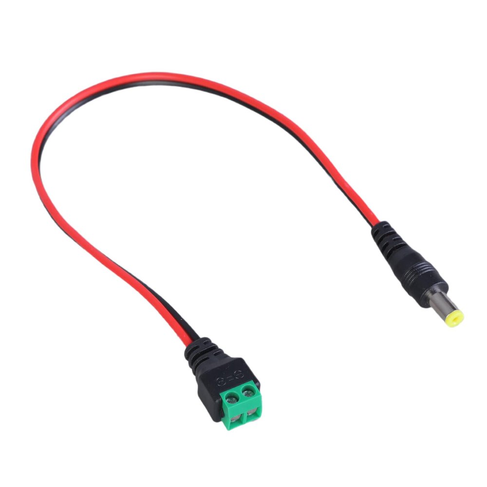 5.5x2.1mm Male Plug 12V Power Pigtail Cable for CCTV Camera Connector Tail Extension Wire Outdoor Speakers Equipment
