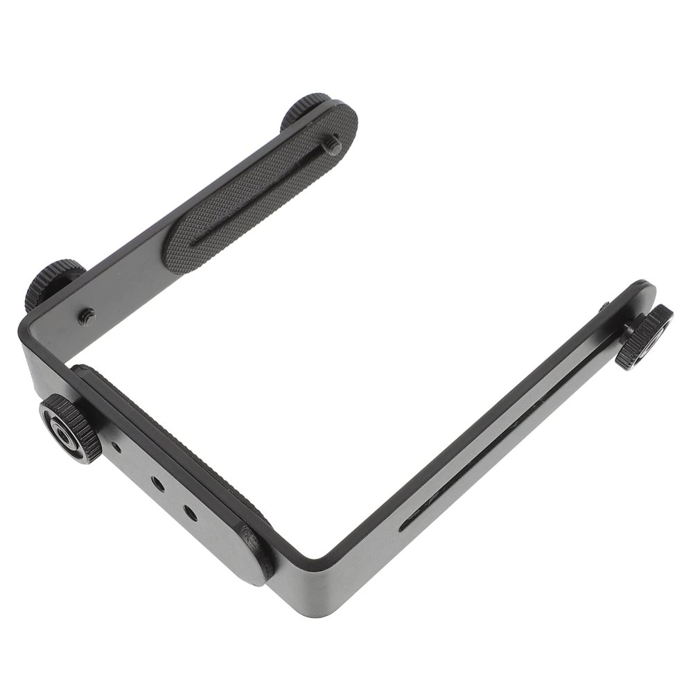 VILLCASE Dual Shape Camera Bracket for Tripods Metal Flash Mount with Screw for Portrait and Landscape Photography Compatible with Cameras and Accessories