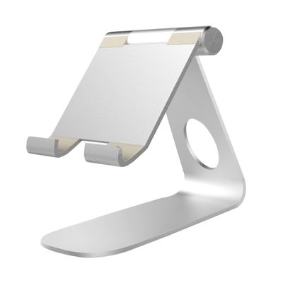 Angoily Adjustable Aluminum Tablet Stand Holder Dock for Tablets Multi Angle Viewing Slip Pad Phone Charging Holder Superior Stability for Home Office Use