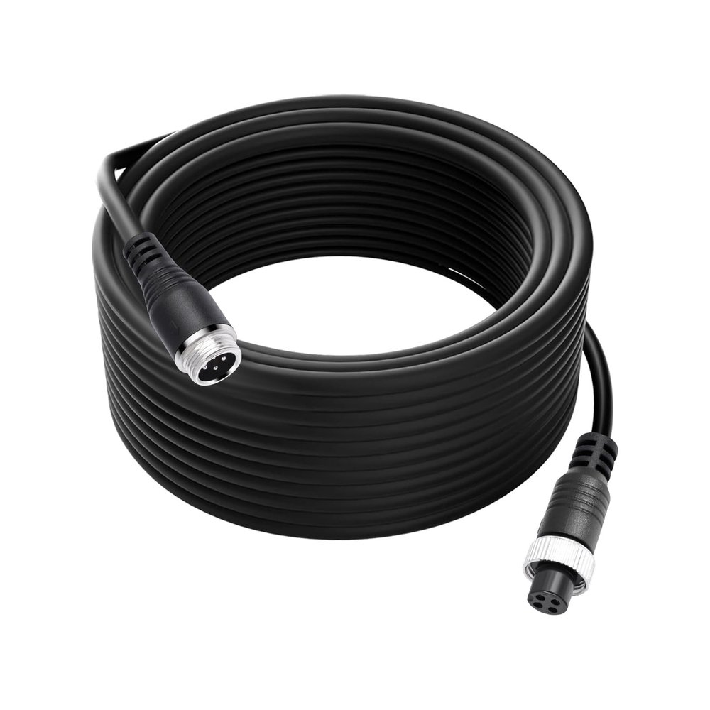 QMQJIA Camera Cable 4Pin Flexible Lengths Aviation Video Extension CableFor Commercial Trucks and Buses Vehicle Backup Cord