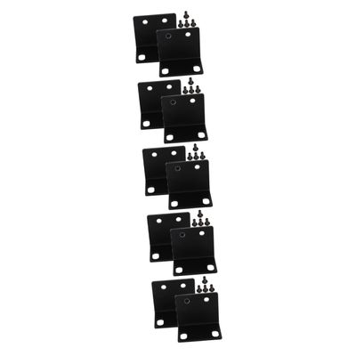 HANABASS 5sets 2pcs Corner Bracket Multifunctional Shaped Bracket for Desk Speaker Cabinets Compact Design for Easy Installation Compatible with Various Microphone Models 2pcs*5