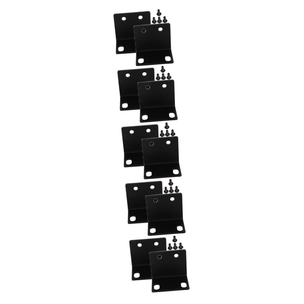 HANABASS 5sets 2pcs Corner Bracket Multifunctional Shaped Bracket for Desk Speaker Cabinets Compact Design for Easy Installation Compatible with Various Microphone Models 2pcs*5