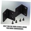 HANABASS 5sets 2pcs Corner Bracket Multifunctional Shaped Bracket for Desk Speaker Cabinets Compact Design for Easy Installation Compatible with Various Microphone Models 2pcs*5 view 2