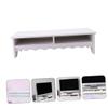 Alipis Office Monitor Stand Riser with Storage Compact Dual-Layer Desk Organizer for Laptop and Computer White Lace Design Ergonomic Display Rack for Home and Office Use view 3