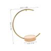 Moon Shaped Metal Lamp Stem with Wooden Base M10 Screw Home Decor view 2