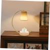 Moon Shaped Metal Lamp Stem with Wooden Base M10 Screw Home Decor view 4