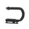 NUOBESTY U Shape Bracket Handle Grip Stabilizer for Camera Grip for Comfort Skid Pads for Stability Moveable Screw Three Hot for Microphones and Accessories view 1