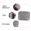 HOMSFOU Portable Electronics Organizer Pouch for Cables and Accessories Storage Bag for Earphones Chargers and Tablets Durable Multi-function Tech Case Gray view 2