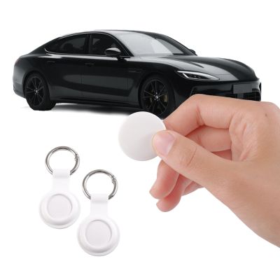 2 Pack GPS Tracker and 2 Keychains for Vehicles Work with Find My (iOS Only) Real Time Hidden Mini Car Locator Tracking Global Coverage Device No Monthly Fee or Subscription No SIM Card Required